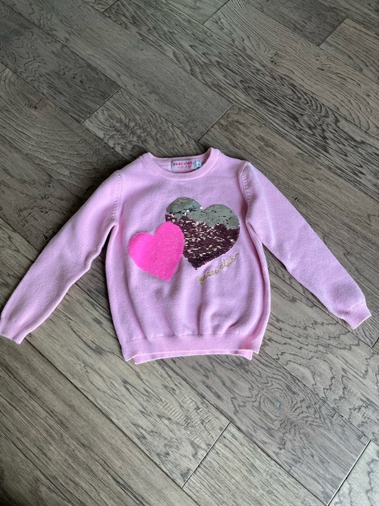 Other - 🥳FREE with purchase🥳 Pink Heart Sequin Sweatshirt - Kids